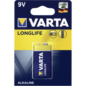 ΜΠΑΤΑΡΙΑ ΑΛΚΑΛΙΚΗ LONGLIFE POWER 9V VARTA